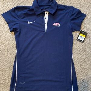 USA Olympics Hockey Polo Shirt Small Nike White Women’s Team Issue NWT